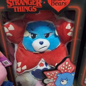 Limited Netflix Stranger Things Grumpy Bear Plush - Red and Blue